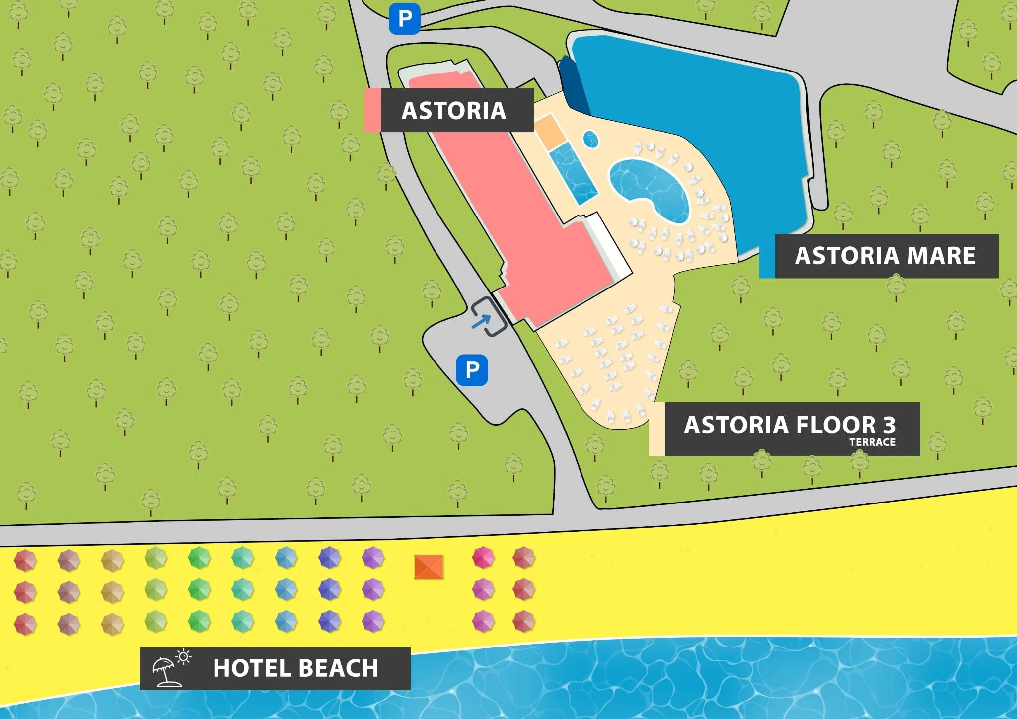 Hotel Astoria Map